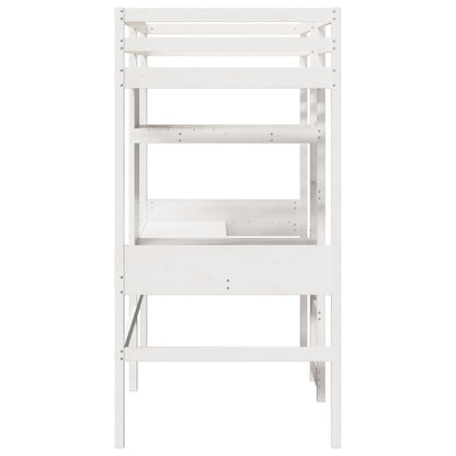 Giroletto Soppalco senza Materasso Bianco 75x190cm Legno Pino