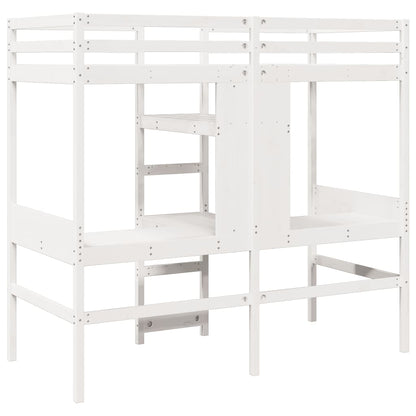 Giroletto Soppalco senza Materasso Bianco 75x190cm Legno Pino
