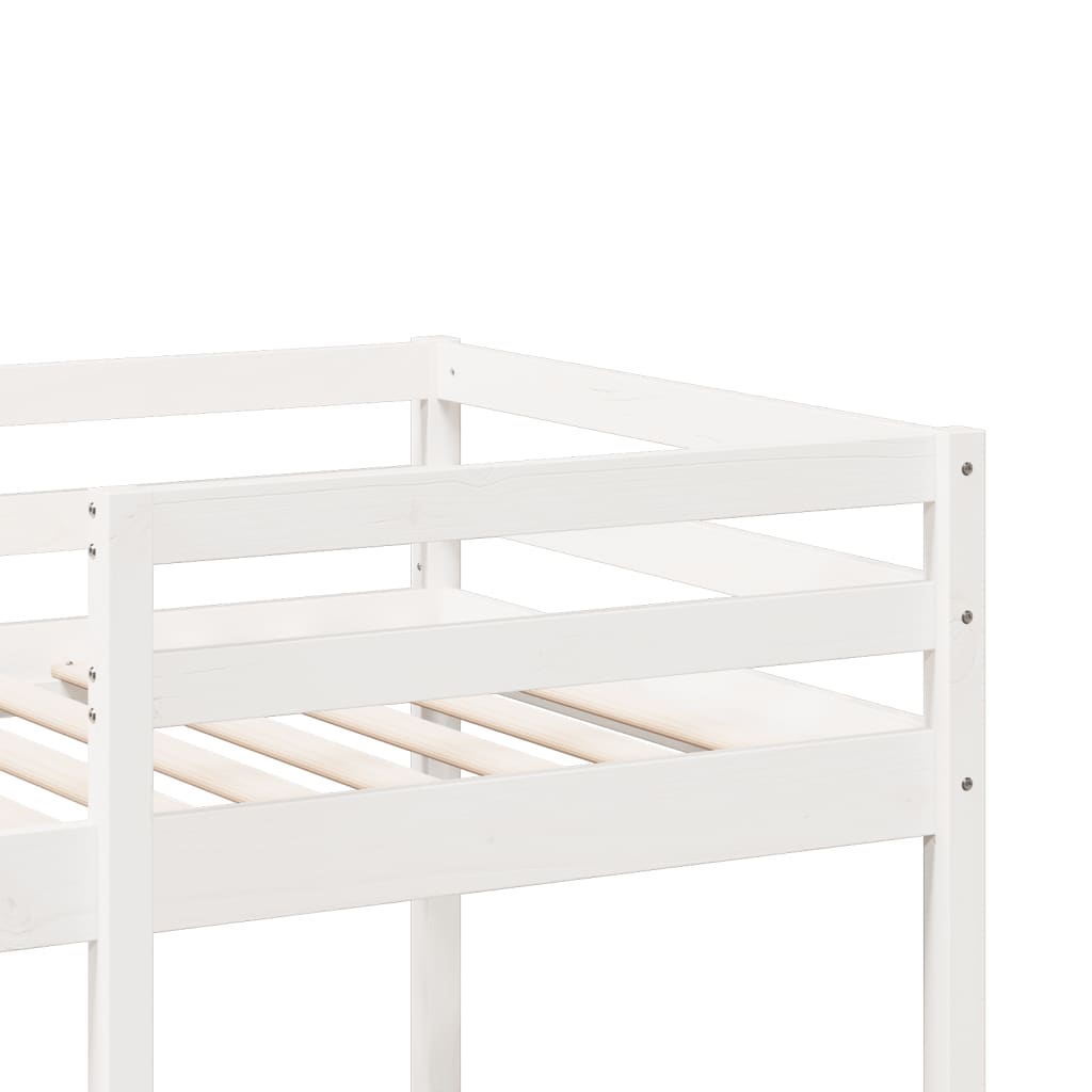 Giroletto Soppalco senza Materasso Bianco 75x190cm Legno Pino