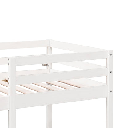 Giroletto Soppalco con Scrivania e Sedie Bianco 75x190cm Pino