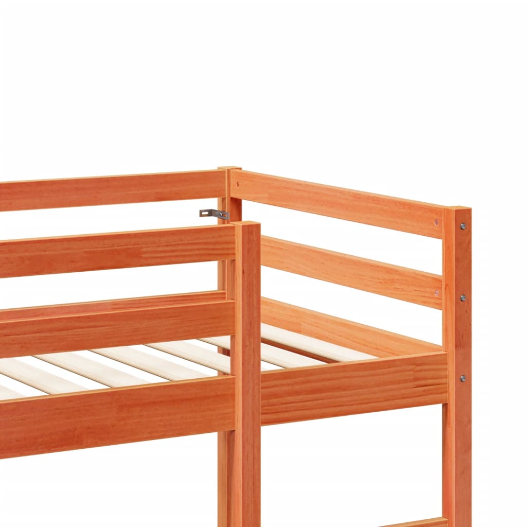 Giroletto Soppalco senza Materasso Marrone Cera 80x200cm Pino