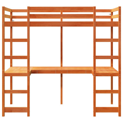 Giroletto Soppalco senza Materasso Marrone Cera 75x190cm Pino | homemem39