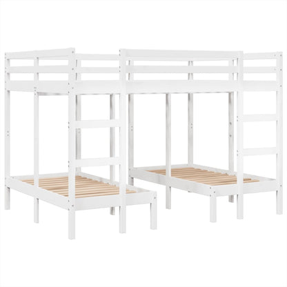 Giroletto Castello Triplo Bianco 140x200/70x140cm Massello Pino