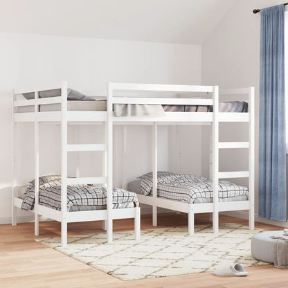 Giroletto Castello Triplo Bianco 140x200/70x140cm Massello Pino