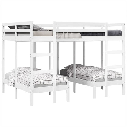 Giroletto Castello Triplo Bianco 140x200/70x140cm Massello Pino