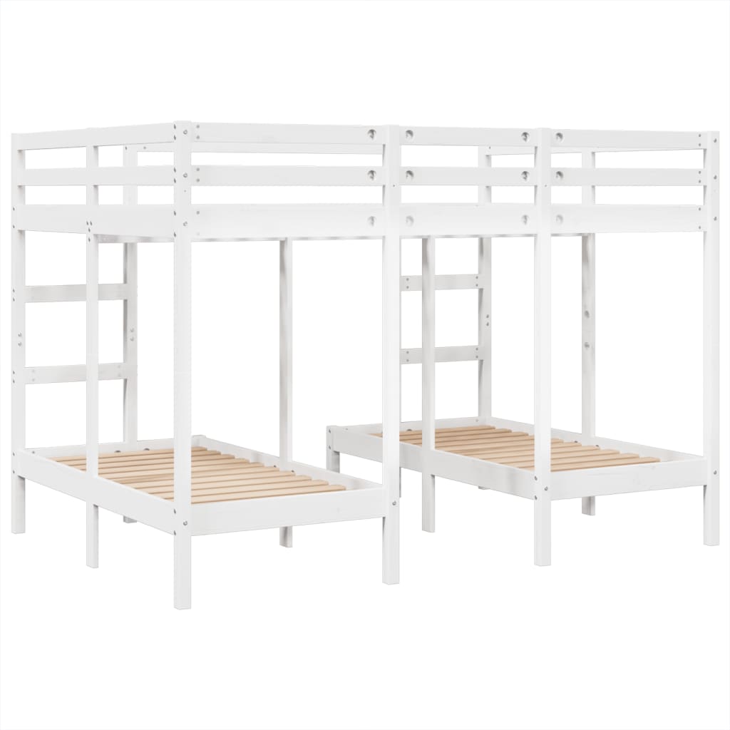 Giroletto Castello Triplo Bianco 140x200/70x140cm Massello Pino
