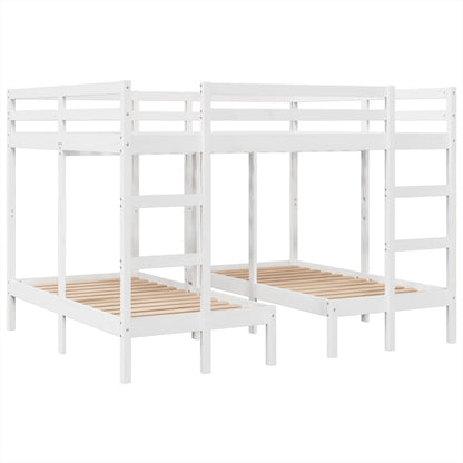 Giroletto Castello Triplo Bianco 160x200/80x160cm Massello Pino - homemem39