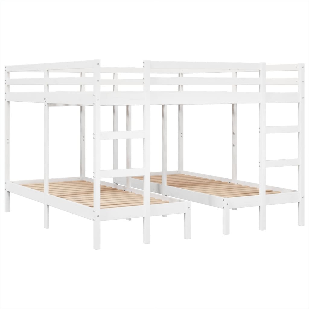 Giroletto Castello Triplo Bianco 200x200/80x200cm Massello Pino | homemem39