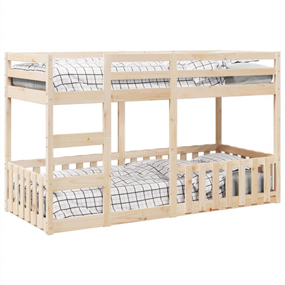 Letto a Castello 80x200 cm in Legno Massello di Pino