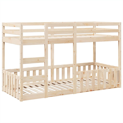 Letto a Castello 90x200 cm in Legno Massello di Pino | homemem39