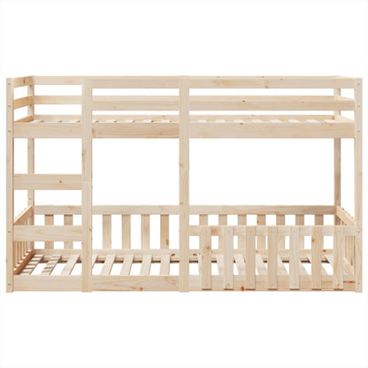 Letto a Castello 90x200 cm in Legno Massello di Pino | homemem39