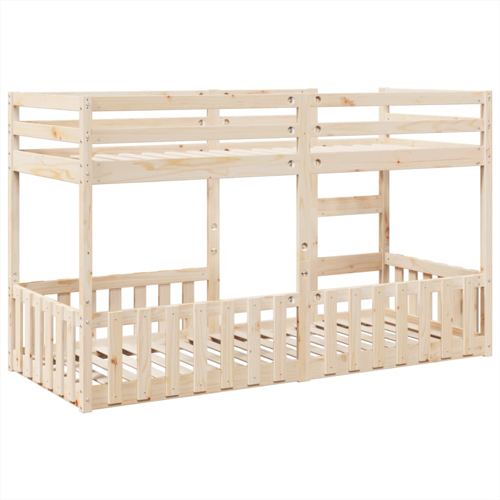 Letto a Castello 90x200 cm in Legno Massello di Pino | homemem39