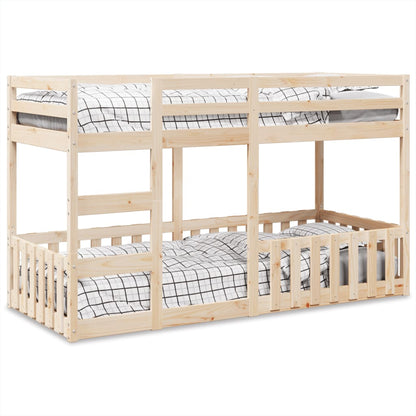 Letto a Castello 90x200 cm in Legno Massello di Pino | homemem39