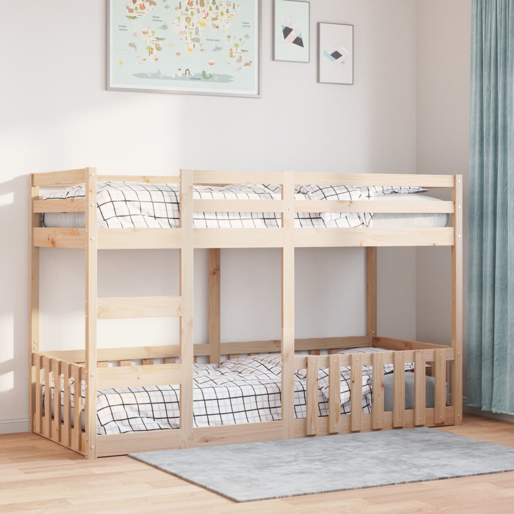 Letto a Castello 90x190 cm in Legno Massello di Pino