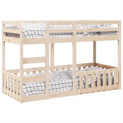 Letto a Castello 90x190 cm in Legno Massello di Pino