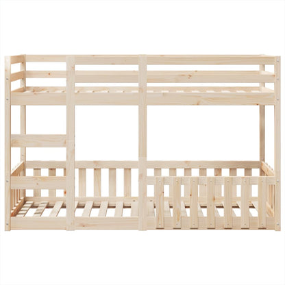 Letto a Castello 90x190 cm in Legno Massello di Pino | homemem39