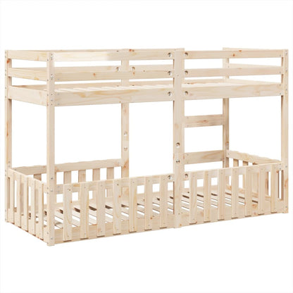 Letto a Castello 90x190 cm in Legno Massello di Pino | homemem39