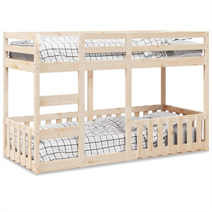 Letto a Castello 90x190 cm in Legno Massello di Pino | homemem39