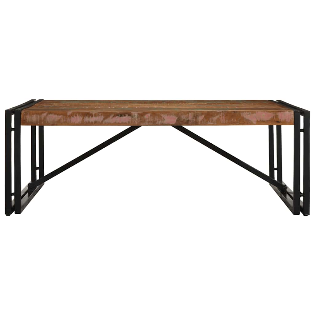 Tavolino Salotto Multicolore 100x100x35 cm Legno Recupero | homemem39