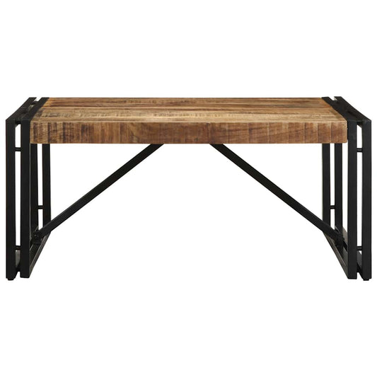 Tavolino 80x80x35 cm in Legno Massello di Mango Grezzo | homemem39