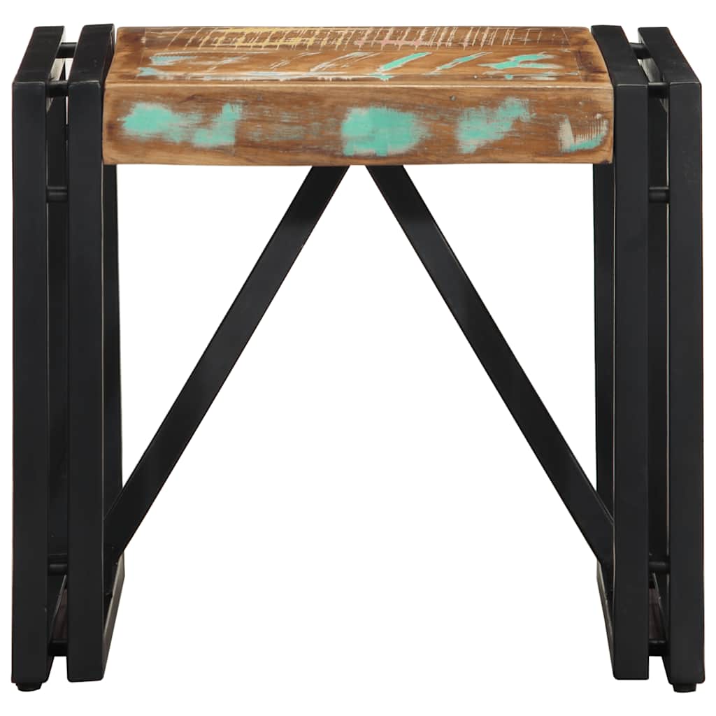 Tavolino Salotto Multicolore 40x40x35cm Legno Massello Recupero | homemem39