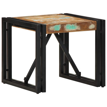 Tavolino Salotto Multicolore 40x40x35cm Legno Massello Recupero | homemem39
