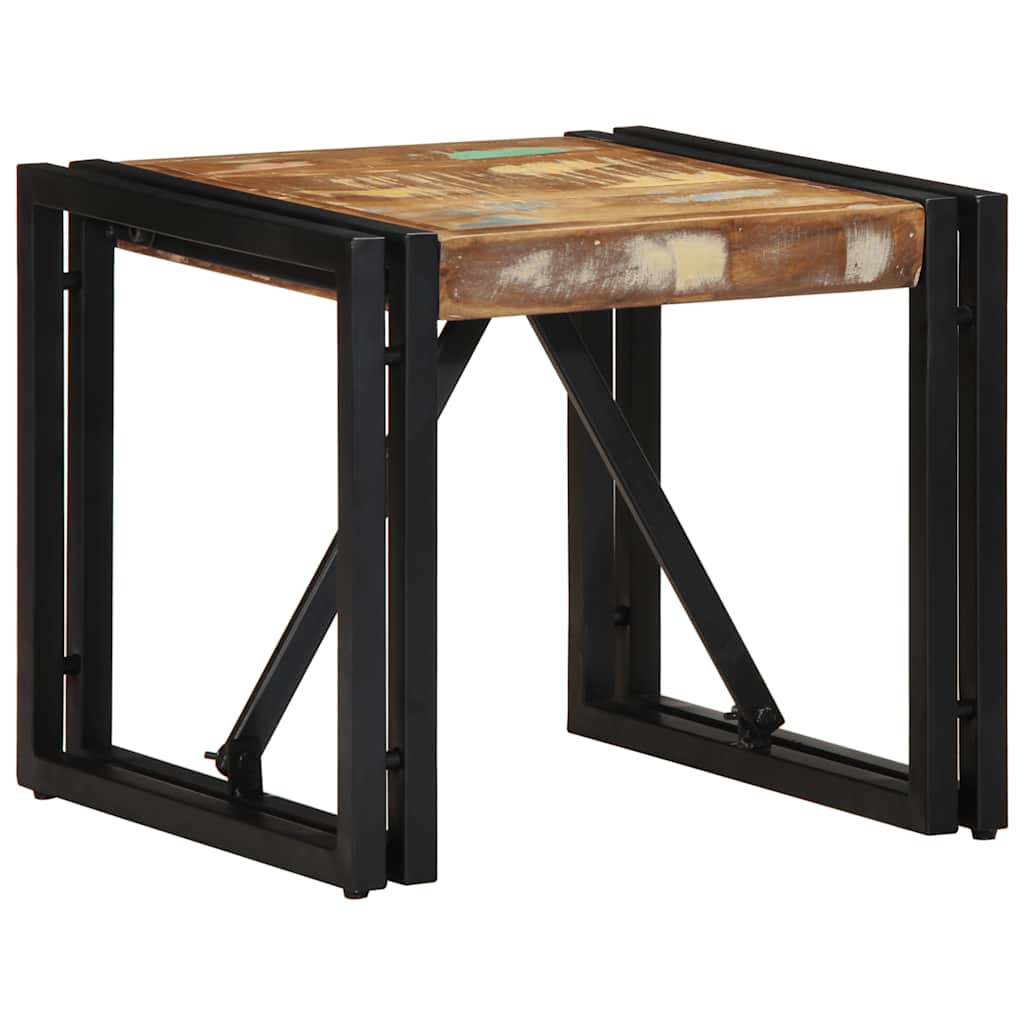 Tavolino Salotto Multicolore 40x40x35cm Legno Massello Recupero | homemem39