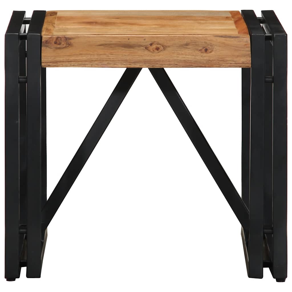 Tavolino da Salotto 40x40x35 cm in Legno Massello di Acacia | homemem39