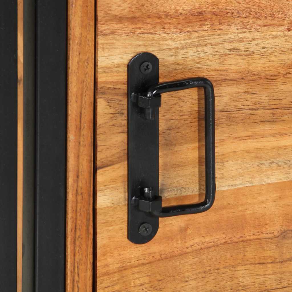 Comodino 40x40x59 cm in Legno Massello di Acacia - homemem39