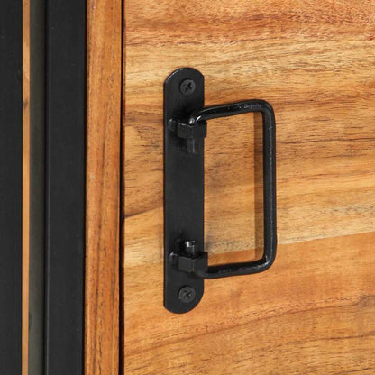 Comodino 40x40x59 cm in Legno Massello di Acacia - homemem39