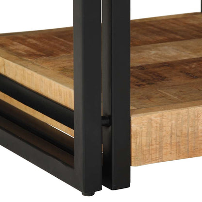 Comodini 2 pz 40x40x50 cm in Legno Massello di Mango Grezzo | homemem39