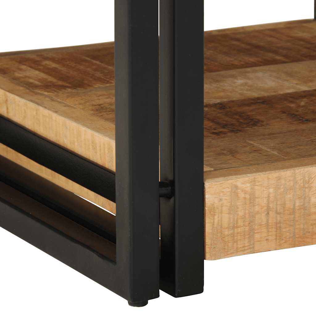 Comodini 2 pz 40x40x50 cm in Legno Massello di Mango Grezzo - homemem39