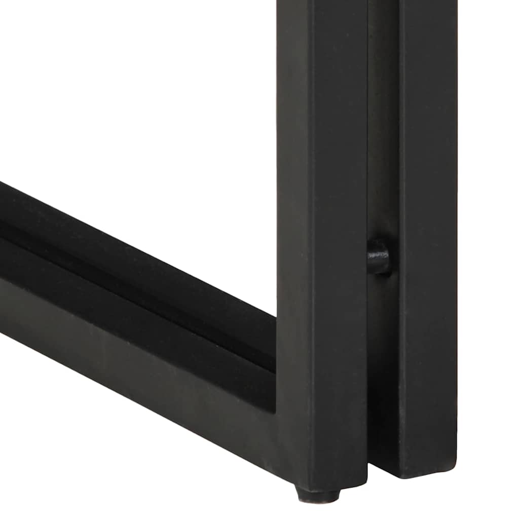 Tavolino Marrone e Nero 30 x 30 x 40 cm Legno di mango massello