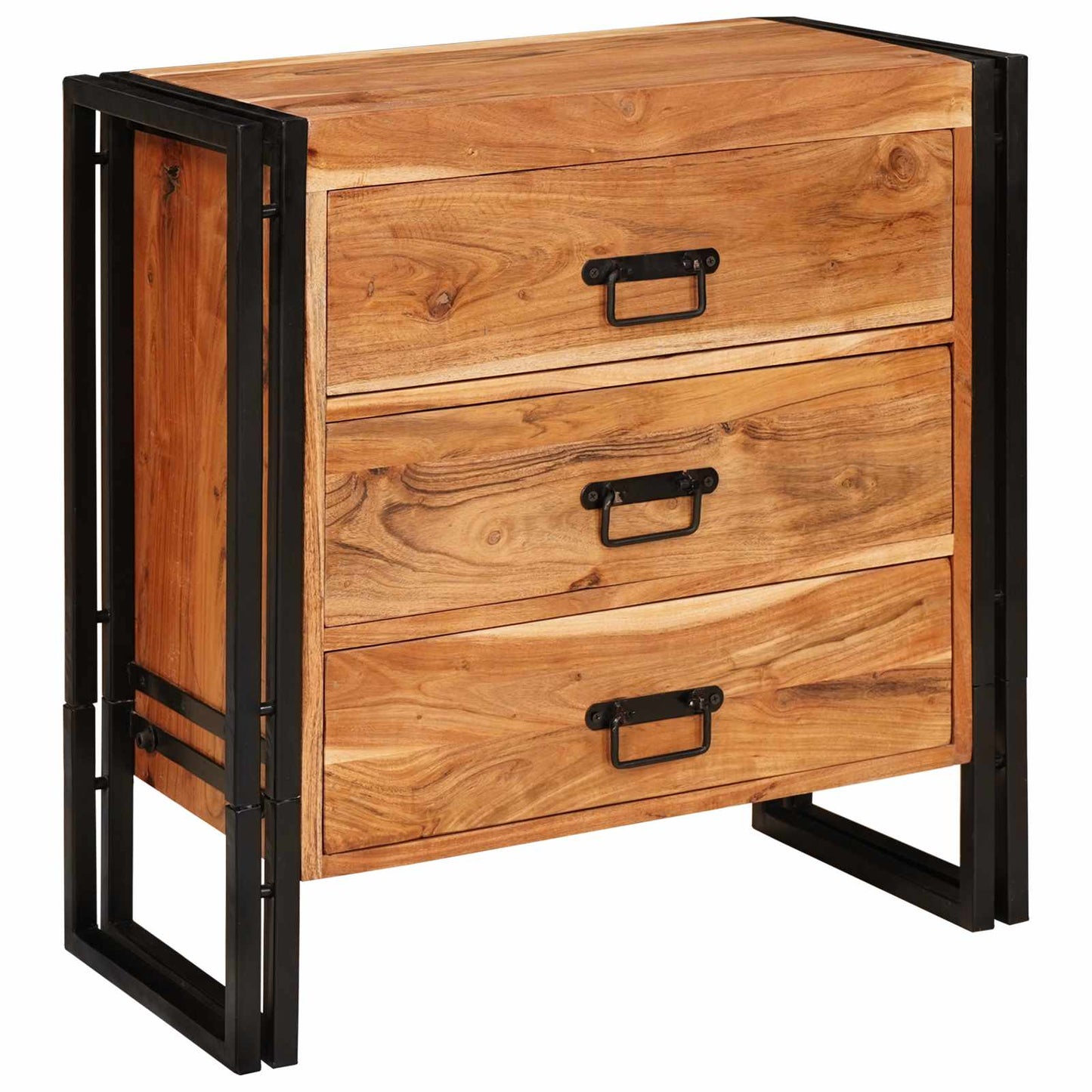 Credenza Marrone 66 x 33 x 70 cm Legno di Acacia Massello | homemem39