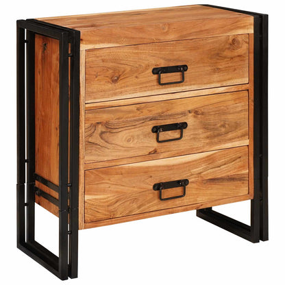 Credenza Marrone 66 x 33 x 70 cm Legno di Acacia Massello | homemem39