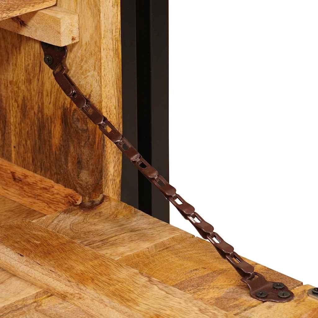 Mobile per scarpe con porta Marrone legno massello di mango - homemem39