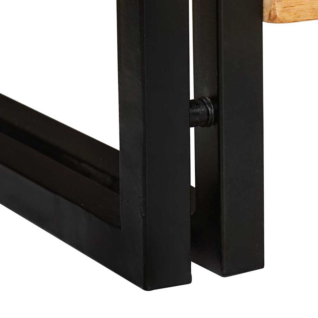 Mobile per scarpe con porta Marrone legno massello di mango - homemem39