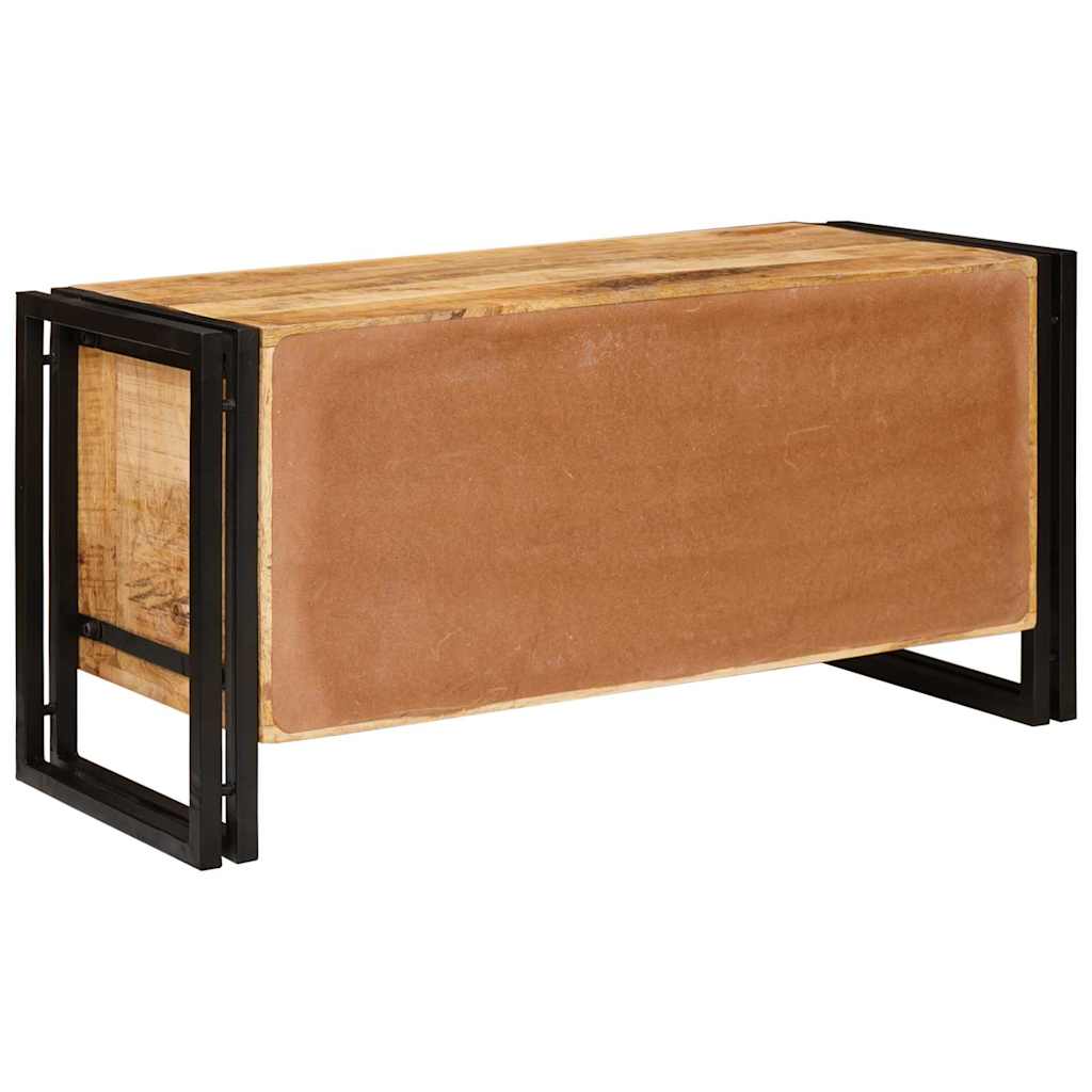 Mobile per scarpe con porta Marrone legno massello di mango - homemem39