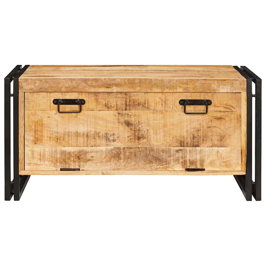 Mobile per scarpe con porta Marrone legno massello di mango - homemem39