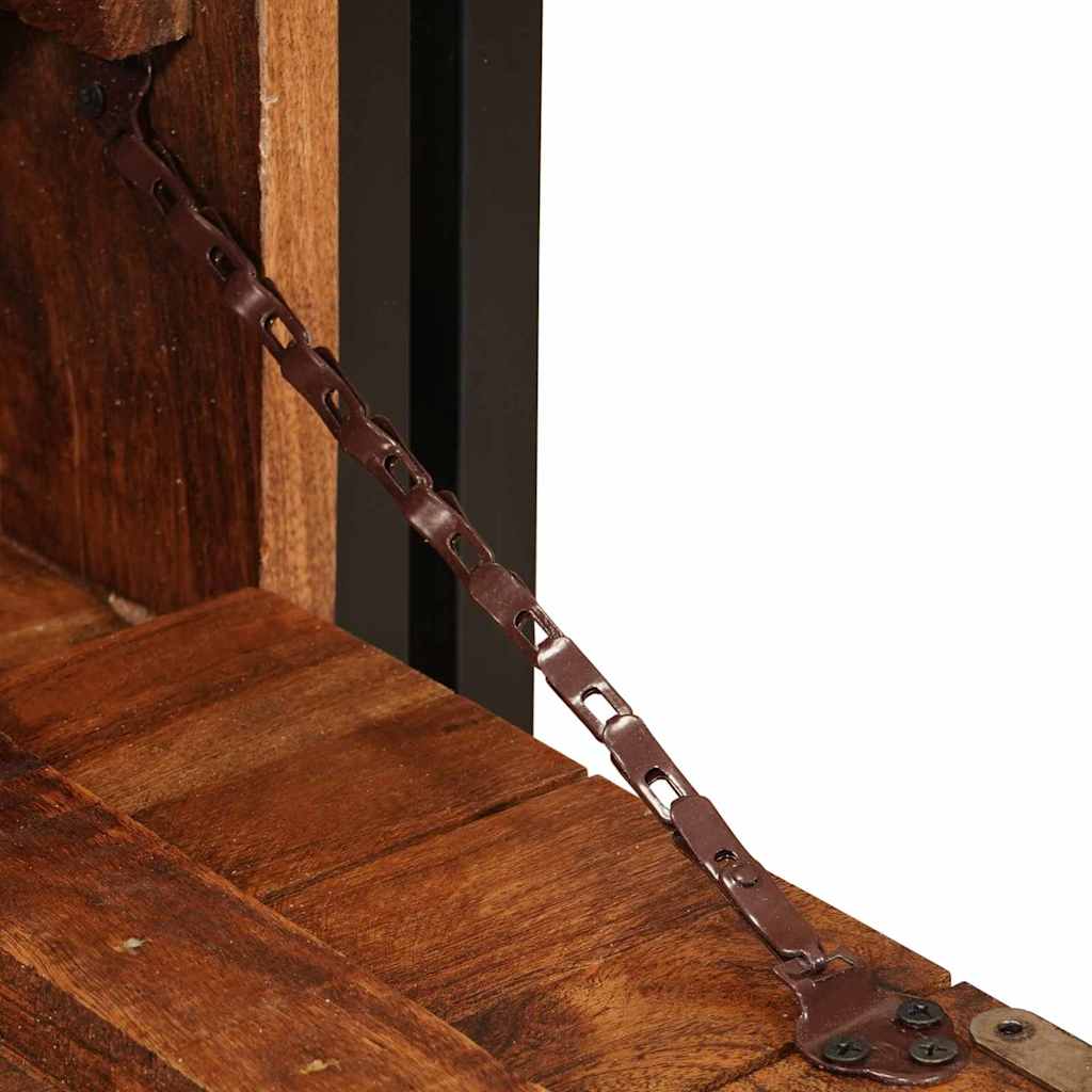 Mobile per scarpe con porta Marrone legno massello di riciclo - homemem39