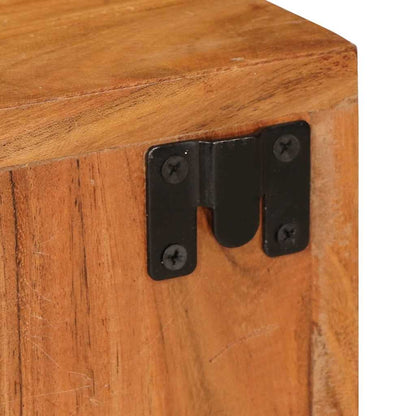 Comodino Marrone 35 x 33 x 48 cm Legno Massello di Acacia - homemem39