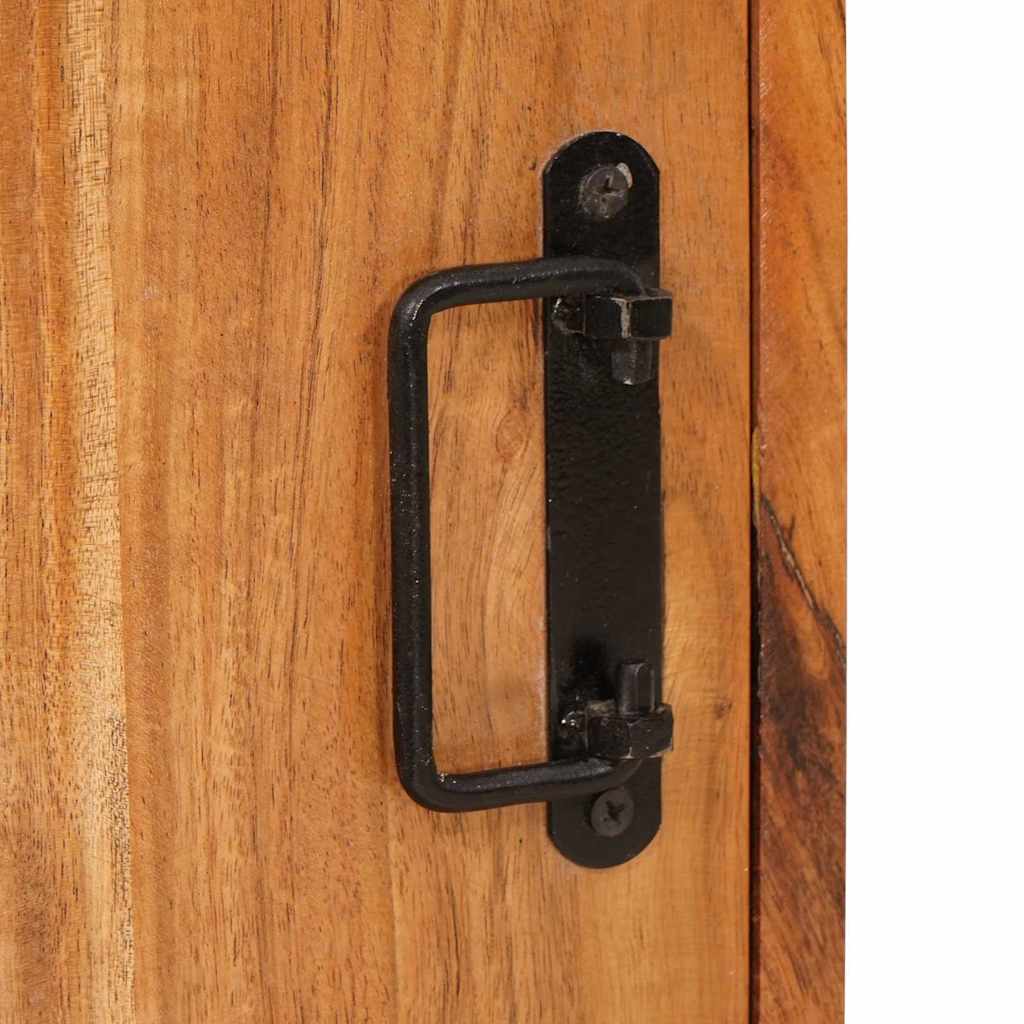 Comodino 2 pcs Marrone 35 x 33 x 48 cm Legno Massello di Acacia - homemem39