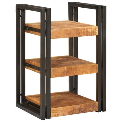 Comodino Marrone e nero 38 x 33 x 58 cm Legno di mango massello - homemem39