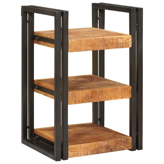 Comodino Marrone e nero 38 x 33 x 58 cm Legno di mango massello - homemem39