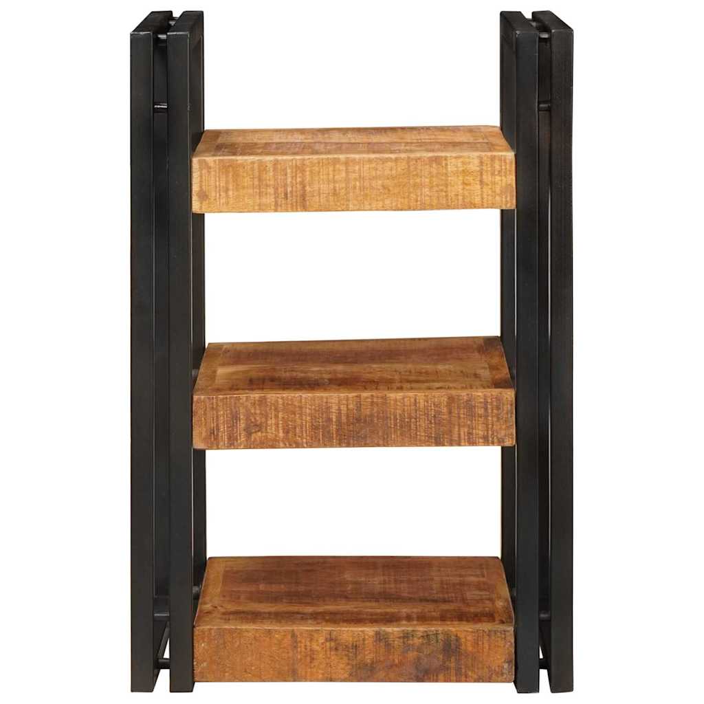 Comodino Marrone e nero 38 x 33 x 58 cm Legno di mango massello - homemem39