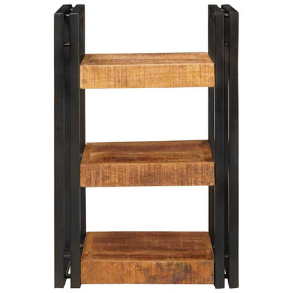 Comodino Marrone e nero 38 x 33 x 58 cm Legno di mango massello - homemem39