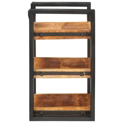 Comodino Marrone e nero 38 x 33 x 58 cm Legno di mango massello - homemem39