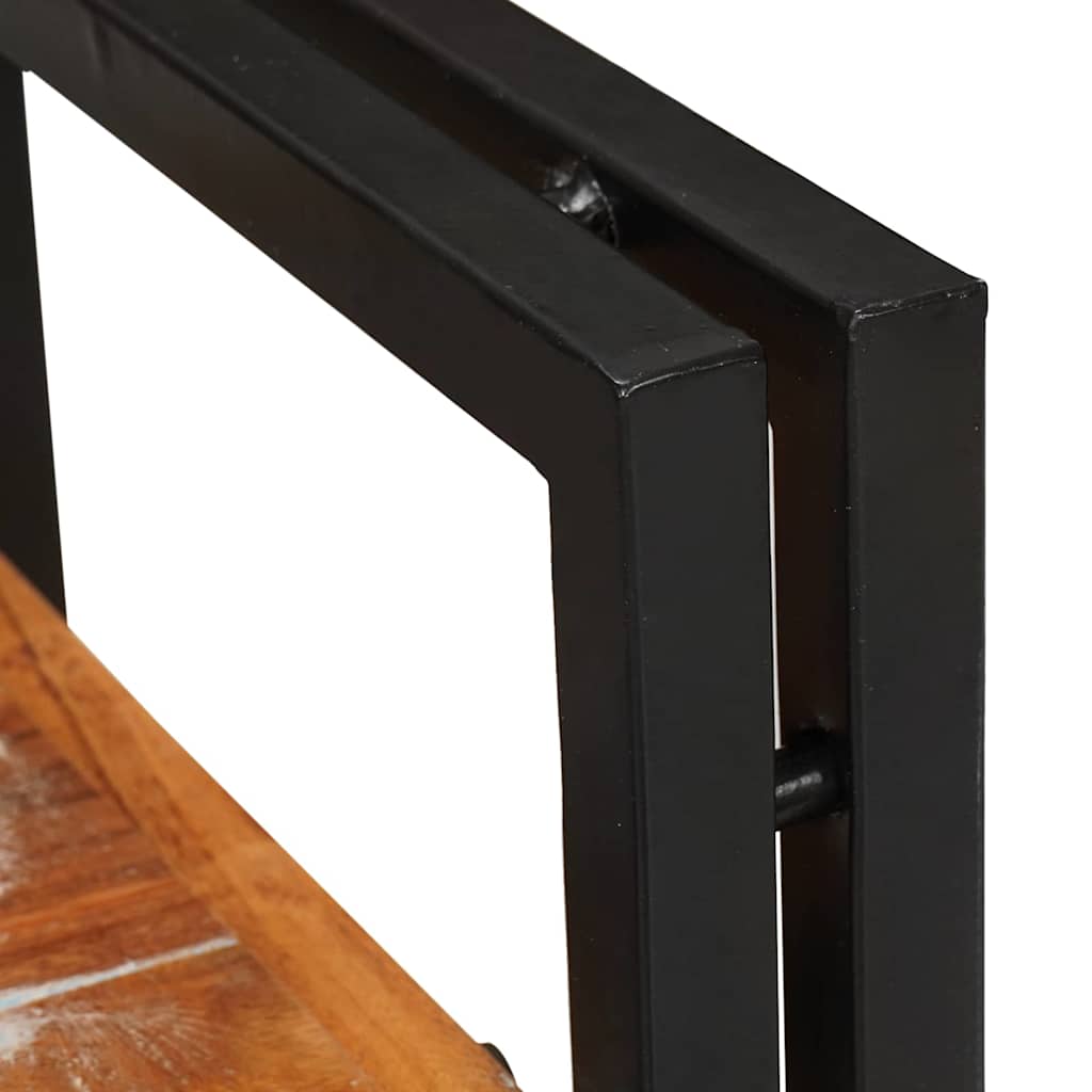 Comodino 2 pcs Marrone e nero Legno Solido Recuperato - homemem39