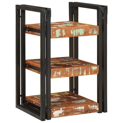 Comodino 2 pcs Marrone e nero Legno Solido Recuperato - homemem39
