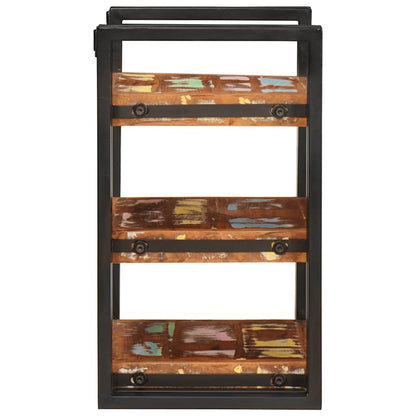 Comodino 2 pcs Marrone e nero Legno Solido Recuperato - homemem39